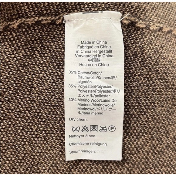 J CREW SOPHIE OPEN FRONT SWEATER BLAZER IN HICKORY CHEVRON SIZE XS - Picture 5 of 5